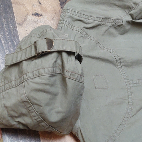 Gap Utility Hooded Olive Green Faux Fur lined  Parka Jacket Sz Small Wom - Picture 11 of 17